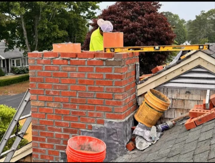 Brick wall masonry restoration project