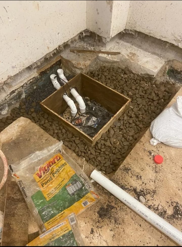 Waterproofing drain and foundation work